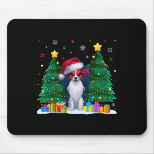 Papillon Hondenliefhebbers Santa Hat Lelijk Kerstz Muismat