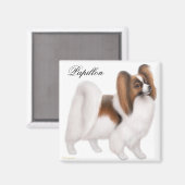 Papillon hondenmagneet magneet (Voorkant / Achterkant)