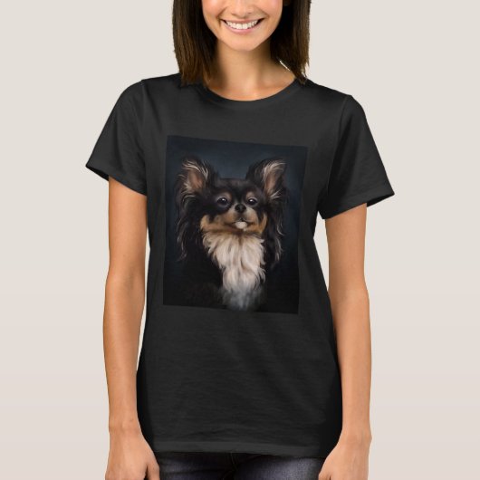 Papillon hondenportret 83 t-shirt (Voorkant)