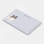 Papillon Hondenras Cartoon Post-it® Notes (Schuin)