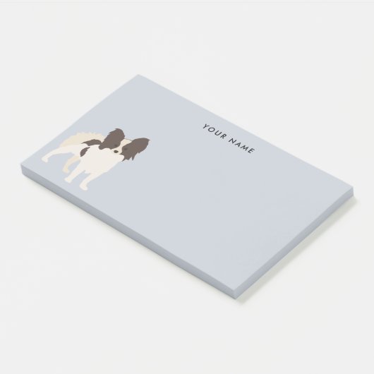 Papillon Hondenras Cartoon Post-it® Notes (Schuin)