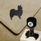 Papillon Hondenras Silhouette Rubberstempel