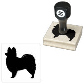 Papillon Hondenras Silhouette Rubberstempel (Gestempeld)