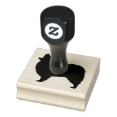 Papillon Hondenras Silhouette Rubberstempel (Stempel)