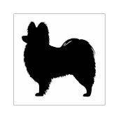 Papillon Hondenras Silhouette Rubberstempel (Afrduk)