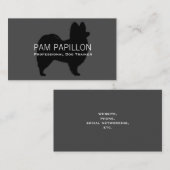 Papillon Hondenras Silhouette Visitekaartje (Voorkant / Achterkant)