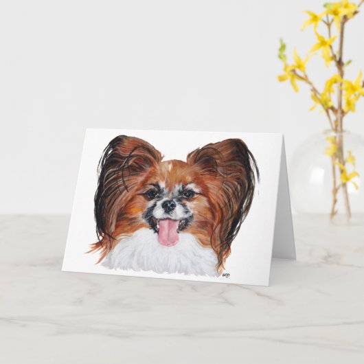 Papillon hoofdstudie kaart (Gele Bloem)