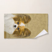 Papillon (Hound Tri) schilderen - Oorspronkelijke  Bad Handdoek (Handdoek)