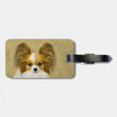 Papillon (Hound Tri) schilderen - Oorspronkelijke Bagagelabel (Achterkant horizontaal)