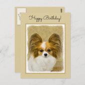 Papillon (Hound Tri) schilderen - Oorspronkelijke  Briefkaart (Voorkant / Achterkant)