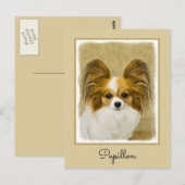 Papillon (Hound Tri) schilderen - Oorspronkelijke  Briefkaart (Voorkant / Achterkant)