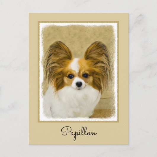 Papillon (Hound Tri) schilderen - Oorspronkelijke  Briefkaart (Voorkant)