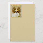 Papillon (Hound Tri) schilderen - Oorspronkelijke  Briefpapier (Voorkant / Achterkant)