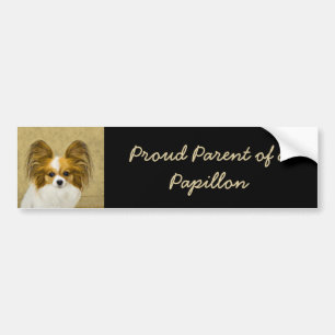Papillon (Hound Tri) schilderen - Oorspronkelijke  Bumpersticker