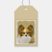 Papillon (Hound Tri) schilderen - Oorspronkelijke Cadeaulabel (Achterkant)
