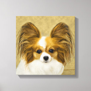 Papillon (Hound Tri) schilderen - Oorspronkelijke  Canvas Afdruk
