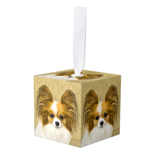 Papillon (Hound Tri) schilderen - Oorspronkelijke  Decoratie (Voorkant hoekig)