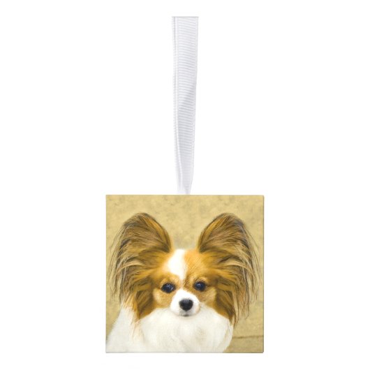 Papillon (Hound Tri) schilderen - Oorspronkelijke  Decoratie (Rechts)