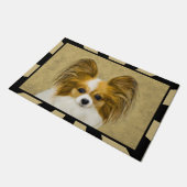 Papillon (Hound Tri) schilderen - Oorspronkelijke  Deurmat (Schuin)