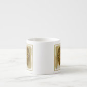 Papillon (Hound Tri) schilderen - Oorspronkelijke  Espresso Kop (Voorkant)