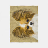 Papillon (Hound Tri) schilderen - Oorspronkelijke  Fleece Deken (Voorkant)