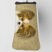 Papillon (Hound Tri) schilderen - Oorspronkelijke  Golfheadcover (Draai 90)