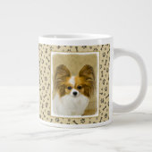 Papillon (Hound Tri) schilderen - Oorspronkelijke  Grote Koffiekop (Rechts)