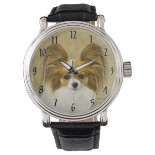 Papillon (Hound Tri) schilderen - Oorspronkelijke  Horloge