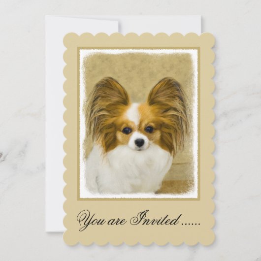 Papillon (Hound Tri) schilderen - Oorspronkelijke Kaart (Voorkant)