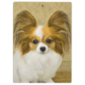 Papillon (Hound Tri) schilderen - Oorspronkelijke  Klembord (Achterkant)