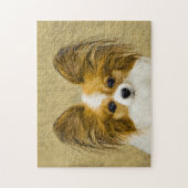 Papillon (Hound Tri) schilderen - Oorspronkelijke Legpuzzel (Verticaal)