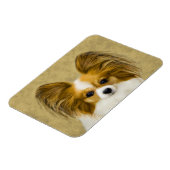 Papillon (Hound Tri) schilderen - Oorspronkelijke  Magneet (Linkerzijde)