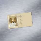 Papillon (Hound Tri) schilderen - Oorspronkelijke Magnetisch Visitekaartje (Voorbeeld)