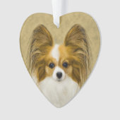 Papillon (Hound Tri) schilderen - Oorspronkelijke Ornament (voorkant)