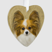 Papillon (Hound Tri) schilderen - Oorspronkelijke Ornament (voorkant)