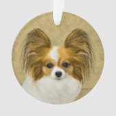Papillon (Hound Tri) schilderen - Oorspronkelijke  Ornament (voorkant)