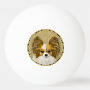 Papillon (Hound Tri) schilderen - Oorspronkelijke Pingpongbal