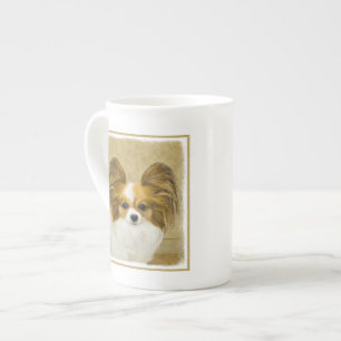 Papillon (Hound Tri) schilderen - Oorspronkelijke Porselein Kop