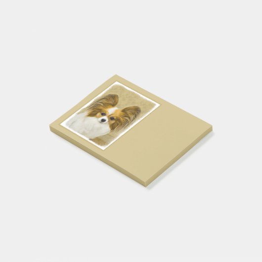 Papillon (Hound Tri) schilderen - Oorspronkelijke  Post-it® Notes (Schuin)