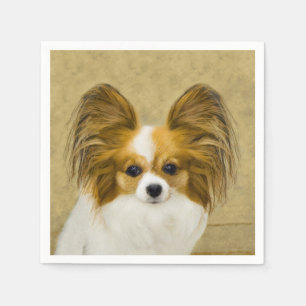 Papillon (Hound Tri) schilderen - Oorspronkelijke  Servet