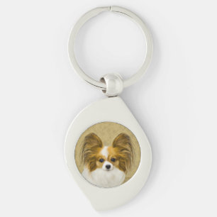Papillon (Hound Tri) schilderen - Oorspronkelijke Sleutelhanger