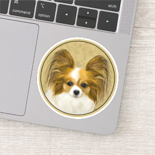 Papillon (Hound Tri) schilderen - Oorspronkelijke  Sticker