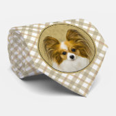 Papillon (Hound Tri) schilderen - Oorspronkelijke Stropdas (Opgerold)