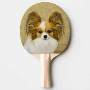 Papillon (Hound Tri) schilderen - Oorspronkelijke Tafeltennisbatje