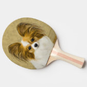Papillon (Hound Tri) schilderen - Oorspronkelijke Tafeltennisbatje (Zijkant)