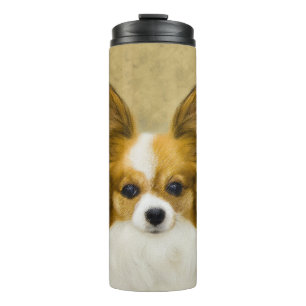 Papillon (Hound Tri) schilderen - Oorspronkelijke Thermosbeker