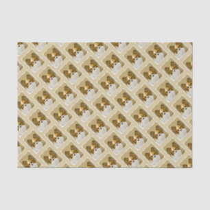 Papillon (Hound Tri) schilderen - Oorspronkelijke  Tissuepapier