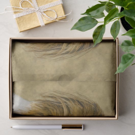 Papillon (Hound Tri) schilderen - Oorspronkelijke Tissuepapier (Geschenk)