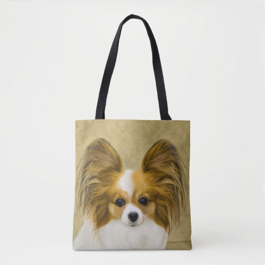 Papillon (Hound Tri) schilderen - Oorspronkelijke  Tote Bag (Voorkant)