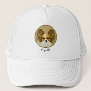 Papillon (Hound Tri) schilderen - Oorspronkelijke  Trucker Pet
